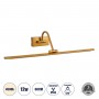 GLOBOSTAR® MIRA 60435 Μοντέρνο Φωτιστικό Τοίχου - Απλίκα Καθρέπτη Μπάνιου LED 12W 1400lm 120° AC 220-240V IP44 Φυσικό Λευκό 4500K - Lumileds SMD Chip & TÜV SÜD Driver - Χάλκινο - Μ60 x Π20 x Υ13cm - 3 Χρόνια Εγγύηση