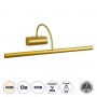 GLOBOSTAR® TROIS 60437 Μοντέρνο Φωτιστικό Τοίχου - Απλίκα Καθρέπτη Μπάνιου LED 12W 1400lm 120° AC 220-240V Αδιάβροχο IP44 Φυσικό Λευκό 4500K - Lumileds SMD Chip & TÜV SÜD Driver - Σατινέ Χρυσό Βούρτσας - Μ60 x Π24 x Υ18cm - 3 Χρόνια Εγγύηση