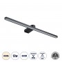 GLOBOSTAR® MEGAN 60448 Μοντέρνο Φωτιστικό Τοίχου - Απλίκα Καθρέπτη Μπάνιου LED 12W 1400lm 120° AC 220-240V IP44 Φυσικό Λευκό 4500K - Lumileds SMD Chip & TÜV SÜD Driver - Μαύρο Ματ - Μ60 x Π12 x Υ4cm - 3 Χρόνια Εγγύηση