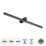 GLOBOSTAR® ROSA 60450 Μοντέρνο Φωτιστικό Τοίχου - Απλίκα Καθρέπτη Μπάνιου LED 12W 1400lm 120° AC 220-240V IP20 Φυσικό Λευκό 4500K - Lumileds SMD Chip & TÜV SÜD Driver - Μαύρο Ματ - Μ60 x Π15 x Υ7cm - 3 Χρόνια Εγγύηση