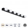GLOBOSTAR® BELLA 60452 Μοντέρνο Φωτιστικό Τοίχου - Απλίκα Καθρέπτη Μπάνιου LED 18W 2052lm 300° AC 220-240V IP44 Φυσικό Λευκό 4500K - Bridgelux COB Chip & TÜV SÜD Driver - Μαύρο Ματ & Λευκό - Μ70 x Π11 x Υ6cm - 3 Χρόνια Εγγύηση