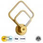 GLOBOSTAR® ANNA 61087 Μοντέρνο Φωτιστικό Τοίχου - Απλίκα LED 15W 1800lm 300° AC 220-240V IP20 Ρυθμιζόμενο Λευκό CCT με On/Off 2700K/4500K/6000K - Lumileds SMD Chip - Χρυσό Βούρτσας - Μ25 x Π8 x Υ30cm - 3 Χρόνια Εγγύηση