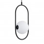 GLOBOSTAR® HAMBURG 00589 Μοντέρνο Κρεμαστό Φωτιστικό Οροφής με Ντουί 1 x G9 AC 220-240V IP20 - Μαύρο & Λευκό - Μ20 x Π15 x Υ40cm