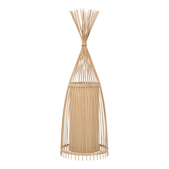GLOBOSTAR® AZORES 01753 Boho Επιδαπέδιο Φωτιστικό με Ντουί 1 x E27 AC 220-240V IP20 - Μπεζ - Μ30 x Π30 x Υ90cm