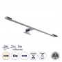 GLOBOSTAR® NINA 60422 Μοντέρνο Φωτιστικό Τοίχου - Απλίκα Καθρέπτη Μπάνιου LED 12W 1400lm 120° AC 220-240V IP44 Φυσικό Λευκό 4500K - Lumileds SMD Chip & TÜV SÜD Driver - Νίκελ Χρώμιο - Μ60 x Π10.5 x Υ4cm - 3 Χρόνια Εγγύηση