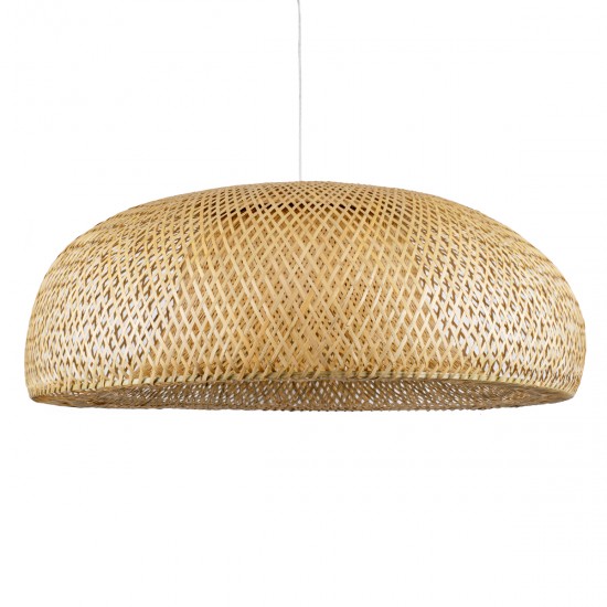 GLOBOSTAR® SAN TROPEZ 00673 Boho Κρεμαστό Φωτιστικό Οροφής με Ντουί 1 x E27 AC 220-240V IP20 - Μπεζ - Μ100 x Π100 x Y35cm