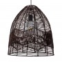 GLOBOSTAR® ALOHA 01752 Boho Κρεμαστό Φωτιστικό Οροφής με Ντουί 1 x E27 AC 220-240V IP20 - Καφέ - Μ45 x Π45 x Υ48cm