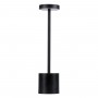 GloboStar® JOJO 76520 Επαναφορτιζόμενο Επιτραπέζιο Φωτιστικό Πορτατίφ LED 1.5W 105lm 120° DC 5V IP44 CCT Ultra Θερμό 1500K - Φυσικό Λευκό 4500K - Ψυχρό Λευκό 6000K Dimmable Μαύρο Αλουμίνιο - Μ8 x Π8 x Υ34cm - 2 Χρόνια Εγγύηση