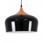 GLOBOSTAR® VILI 01261 Μοντέρνο Κρεμαστό Φωτιστικό Οροφής με Ντουί 1 x E27 AC 220-240V IP20 - Μαύρο & Μπεζ - Μ35 x Π35 x Υ27cm