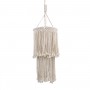 GLOBOSTAR® ZAMBIA 36208 Boho Κρεμαστό Φωτιστικό Οροφής με Ντουί 1 x E27 AC 220-240V IP20 - Μπεζ - Μ30 x Π30 x Υ60cm