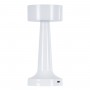 GloboStar® NANNA 76471 Επαναφορτιζόμενο Επιτραπέζιο Φωτιστικό Πορτατίφ LED 1.5W 105lm 120° DC 5V IP44 CCT Ultra Θερμό 1500K - Φυσικό Λευκό 4500K - Ψυχρό Λευκό 6000K Dimmable Λευκό Πλαστικό - Μ9 x Π9 x Υ21cm - 2 Χρόνια Εγγύηση