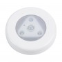 GloboStar® 79004 Φωτιστικό Νυκτός Μπαταρίας 3xAAA (Δεν Περιλαμβάνεται) LED SMD 5050 1W 80lm με Αισθητήρα Κίνησης και 3M Διπλής Όψης Αυτοκόλλητη Ταινία Αδιάβροχο IP44 Ψυχρό Λευκό 6000K D7.5 x H1.5cm