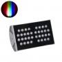 GloboStar® FLOOD-TENA 90222 Προβολέας Wall Washer για Φωτισμό Κτιρίων LED 72W 6120lm 10° DC 24V Αδιάβροχο IP65 L29.8 x W15.5 x H18cm RGBW DMX512 - Ασημί - 3 Years Warranty