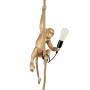 GLOBOSTAR® APES 01803 Μοντέρνο Κρεμαστό Φωτιστικό Οροφής με Ντουί 1 x E27 AC 220-240V IP20 - Χρυσό & Μπεζ - Μ26 x Π28 x Υ69cm