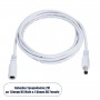 GLOBOSTAR® STRIPDC 70679 Ταχυσύνδεσμος DC Jack 5.5x2.1mm Θηλυκός σε Αρσενικό IP20 - Λευκό - Μ200 x Π2.1 x Υ2.1cm
