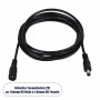 GLOBOSTAR® STRIPDC 70745 Ταχυσύνδεσμος DC Jack 5.5x2.1mm Θηλυκός σε Αρσενικό IP20 - Μαύρο - Μ200 x Π2.1 x Υ2.1cm