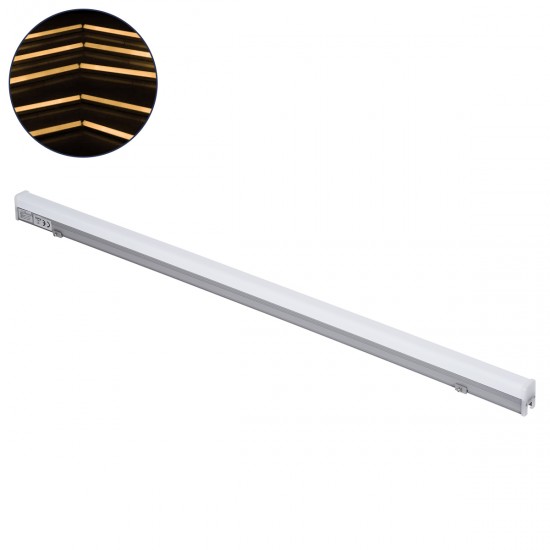GLOBOSTAR® DIGIBAR 90213 Ψηφιακή Pixel Addressable Facade Μπάρα LED 12W 840lm 180° DC 24V Αδιάβροχο IP65 8 x Pixel Θερμό Λευκό 2700K Dimmable DMX512 SPI/TTL Protocol IC UCS512C0 - Bridgelux SMD Chip - Ασημί με Λευκό Γαλακτερό Κάλυμμα - Μ100 x Π3 x Υ4.5cm - 3 Χρόνια Εγγύηση