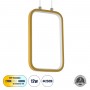 GLOBOSTAR® DEROBA 61301 Μοντέρνο Κρεμαστό Φωτιστικό Οροφής LED 12W 1320lm 360° AC 220-240V IP20 Ρυθμιζόμενο Λευκό CCT με On/Off 2700K/4500K/6000K - Lumileds SMD Chip - Χρυσό Βούρτσας - Μ16 x Π1.6 x Υ25.5cm - 3 Χρόνια Εγγύηση