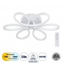GLOBOSTAR® MARGARET 61401 Μοντέρνο Φωτιστικό Οροφής LED 54W 6210lm 360° AC 220-240V IP20 Ρυθμιζόμενο Λευκό CCT με Χειριστήριο από 2700K έως 6000K Dimmable - Lumileds SMD Chip - Λευκό Ματ - Μ57 x Π57 x Υ12cm - 3 Χρόνια Εγγύηση