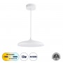 GLOBOSTAR® BARON 61252 Μοντέρνο Κρεμαστό Φωτιστικό Οροφής LED 12W 1440lm 120° AC 220-240V IP20 Ρυθμιζόμενο Λευκό CCT με On/Off 2700K/4500K/6000K - Lumileds SMD Chip - Λευκό Ματ - Μ25 x Π25 x Υ8cm - 3 Χρόνια Εγγύηση