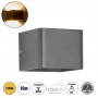 GLOBOSTAR® CIRCOA 60534 Μοντέρνο Φωτιστικό Τοίχου - Απλίκα LED 10W 1000lm 60° AC 220-240V Αδιάβροχο IP44 Θερμό Λευκό 2700K - Bridgelux COB Chip & TÜV SÜD Driver - Γκρι Ανθρακί Ματ - Μ10 x Π8 x Υ10cm - 5 Χρόνια Εγγύηση