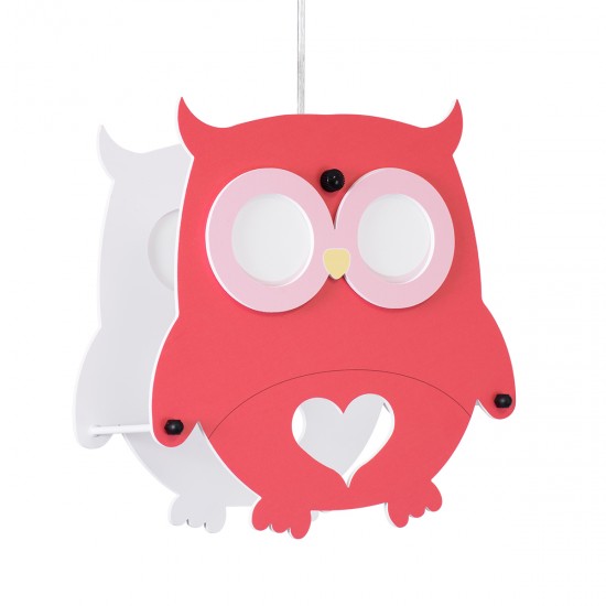 GLOBOSTAR® OWL 61576 Παιδικό Κρεμαστό Φωτιστικό Οροφής με Ντουί 1 x E27 AC 220-240V IP20 - Πολύχρωμο - Μ29.5 x Π15.5 x Υ30.5cm