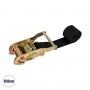 GLOBOSTAR® TREEBASE 90479 Ιμάντας με Καστάνια για Τοποθέτηση Φωτιστικών Σποτ σε κορμό Φυτών & Δέντρων - Μαύρο & Χρυσό - Μ150 x Π7.5 x Υ5cm