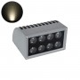 GloboStar® FLOOD-DENA 90486 Επιτοίχιος Προβολέας Wall Washer για Φωτισμό Κτιρίων - Απλίκα & Δαπέδου LED 16W 1520lm 5° DC 24V Αδιάβροχο IP67 Μ15.5 x Π13 x Υ9.1cm Φυσικό Λευκό 4500K - Γκρι Ανθρακί - 3 Years Warranty