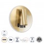GLOBOSTAR® LADY-R 60940 Μοντέρνο Φωτιστικό Τοίχου - Απλίκα Ξενοδοχείου Reading Light με Φορτιστή USB 3A LED 6W 600lm 36° & 360° AC 220-240V IP20 Φυσικό Λευκό 4500K - Bridgelux COB Chip & TÜV SÜD Driver - Χρυσό Βούρτσας - Μ15 x Π15 x Υ17cm - 3 Χρόνια Εγγύηση