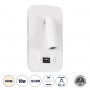 GLOBOSTAR® LADY-O 61364 Μοντέρνο Φωτιστικό Τοίχου - Απλίκα Ξενοδοχείου Reading Light με Φορτιστή USB 3A LED 10W 1000lm 36° & 360° AC 220-240V IP20 Φυσικό Λευκό 4500K - Bridgelux COB Chip & TÜV SÜD Driver - Λευκό Ματ - Μ10.5 x Π10 x Υ18.5cm - 3 Χρόνια Εγγύηση