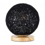 GLOBOSTAR® OCEANA 01338 Boho Επιτραπέζιο Φωτιστικό Πορτατίφ με Ντουί 1 x E27 AC 220-240V IP20 - Μαύρο & Μπεζ - M20 x Π20 x Υ22cm