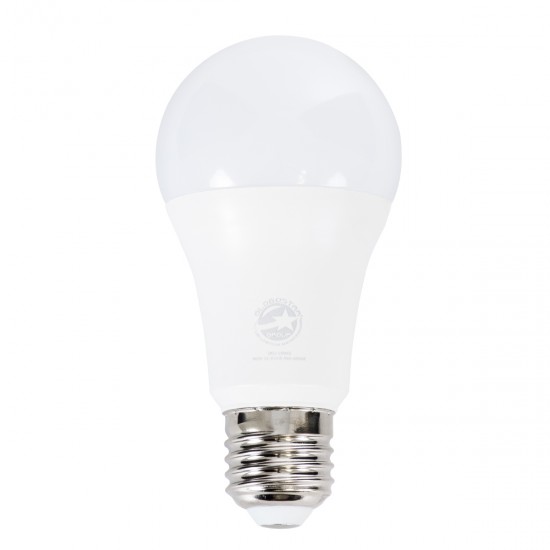GLOBOSTAR® GLOBE 60033 Λάμπα E27 A60 LED 15W 1500lm 260° AC 220-240V IP20 Ψυχρό Λευκό 6000K - Lumileds SMD Chip - Λευκό Γαλακτερό - Μ6 x Π6 x Υ11.9cm - 3 Χρόνια Εγγύηση