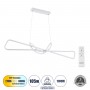 GLOBOSTAR® DOLORES 61280 Μοντέρνο Κρεμαστό Φωτιστικό Οροφής LED 105W 11760lm 300° AC 220-240V IP20 Ρυθμιζόμενο Λευκό CCT με Χειριστήριο από 2700K έως 6000K Dimmable - Lumileds SMD Chip - Λευκό Ματ - Μ110 x Π17 x Υ17.5cm - 3 Χρόνια Εγγύηση