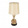 GLOBOSTAR® MONKEYFIST 01162 Vintage Επιτραπέζιο Φωτιστικό Πορτατίφ με Ντουί 1 x E27 AC 220-240V IP20 - Μπεζ - Μ27 x Π27 x Υ58cm