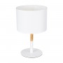 GLOBOSTAR® BRONX 01520 Μοντέρνο Επιτραπέζιο Φωτιστικό Πορτατίφ με Ντουί 1 x E27 AC 220-240V IP20 - Λευκό & Μπεζ - Μ25 x Π25 x Υ40cm