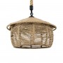 GLOBOSTAR® SPIRIT 01607 Boho Κρεμαστό Φωτιστικό Οροφής με Ντουί 1 x E27 AC 220-240V IP20 - Μπεζ - Μ35 x Π35 x Y30cm