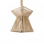 GLOBOSTAR® ROUGE 01611 Boho Κρεμαστό Φωτιστικό Οροφής με Ντουί 1 x E27 AC 220-240V IP20 - Μπεζ - Μ21 x Π21 x Y27cm