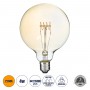 GLOBOSTAR® BUBBLE 99081 Λάμπα E27 G125 LED 4W 280lm 360° AC 220-240V IP20 Ultra Θερμό Λευκό 2200K Dimmable - Ultra Thin Soft T Spiral Filament Chip - Μελί - Μ12.5 x Π12.5 x Υ18cm - 3 Χρόνια Εγγύηση