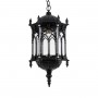 GLOBOSTAR® DARCY 00672 Vintage Κρεμαστό Φωτιστικό Οροφής με Ντουί 1 x E27 AC 220-240V IP20 - Μαύρο & Διάφανο - Μ35 x Π35 x Υ61cm