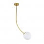 GLOBOSTAR® DRIZZLE 00921 Μοντέρνο Φωτιστικό Οροφής με Ντουί 1 x E27 AC 220-240V IP20 - Λευκό & Χρυσό - Μ15 x Π15 x Υ100cm