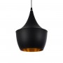GLOBOSTAR® SHANGHAI 01025-A Μοντέρνο Κρεμαστό Φωτιστικό Οροφής με Ντουί 1 x E27 AC 220-240V IP20 - Μαύρο & Χρυσό - Μ24 x Π24 x Υ30cm