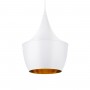 GLOBOSTAR® SHANGHAI 01026-A Μοντέρνο Κρεμαστό Φωτιστικό Οροφής με Ντουί 1 x E27 AC 220-240V IP20 - Λευκό & Χρυσό - Μ24 x Π24 x Υ30cm