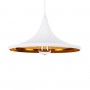 GLOBOSTAR® SHANGHAI 01026-B Μοντέρνο Κρεμαστό Φωτιστικό Οροφής με Ντουί 1 x E27 AC 220-240V IP20 - Λευκό & Χρυσό - Μ37 x Π37 x Υ17cm