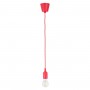 GLOBOSTAR® CABLITO 61551 Μοντέρνο Κρεμαστό Φωτιστικό Οροφής με Ντουί 1 x E27 AC 220-240V IP20 - Κόκκινο - Μ4 x Π4 x Υ110cm