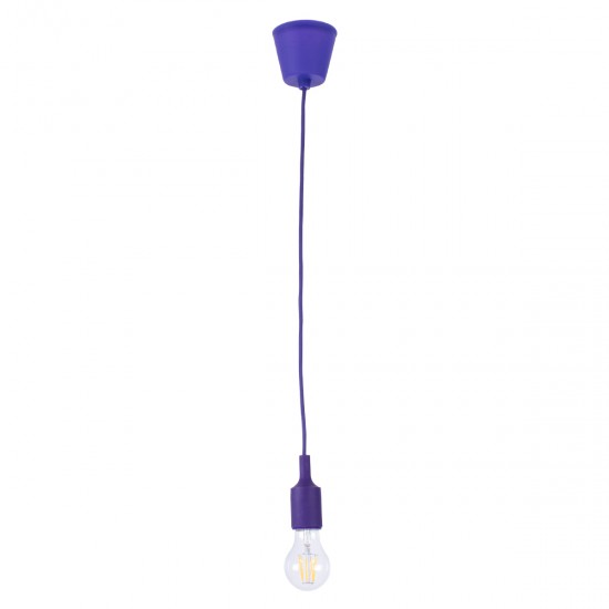 GLOBOSTAR® CABLITO 61560 Μοντέρνο Κρεμαστό Φωτιστικό Οροφής με Ντουί 1 x E27 AC 220-240V IP20 - Μωβ - Μ4 x Π4 x Υ110cm