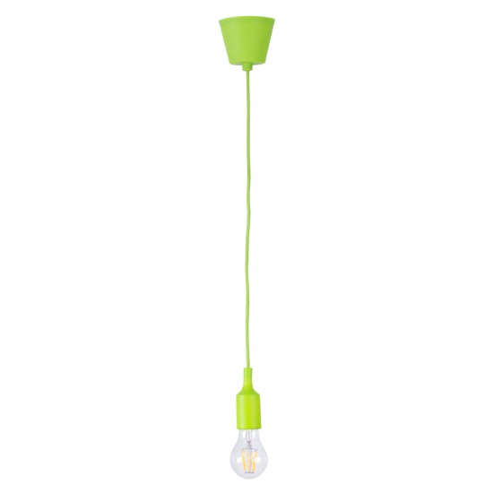 GLOBOSTAR® CABLITO 61557 Μοντέρνο Κρεμαστό Φωτιστικό Οροφής με Ντουί 1 x E27 AC 220-240V IP20 - Πράσινο - Μ4 x Π4 x Υ110cm