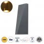 GLOBOSTAR® TRIANDE 60552 Μοντέρνο Φωτιστικό Τοίχου - Απλίκα LED 10W 1000lm 5°/60° AC 220-240V Αδιάβροχο IP65 Θερμό Λευκό 2700K - Bridgelux COB Chip & TÜV SÜD Driver - Γκρι Ανθρακί Ματ - Μ8.5 x Π8.5 x Υ20cm - 5 Χρόνια Εγγύηση