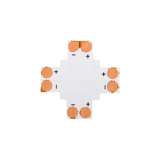 GLOBOSTAR® STRIPCON 70707 + Σύνδεσμος για Μονόχρωμη Ταινία LED 8mm σε 8mm IP20 - Λευκό - Μ2.4 x Π2.4 x Υ0.4cm