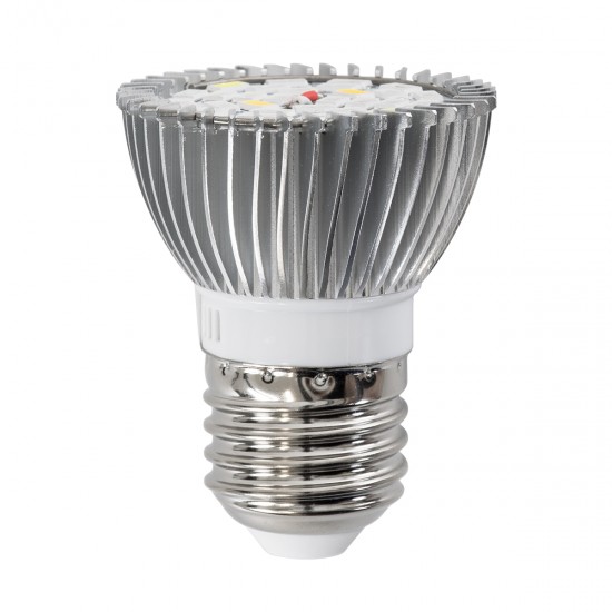GLOBOSTAR® GROWSPOT 79691 Σποτ E27 MR16 Ανάπτυξης Φυτών LED 28W 840lm 120° AC 220-240V IP20 Πολύχρωμο Πλήρους Φάσματος Κόκκινο 660nm & Μπλε 450nm & UVIR 730nm Dimmable - Sanan SMD Chip -Μ5 x Π5 x Υ6cm - 2 Χρόνια Εγγύηση