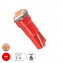GloboStar® T5 81038 Λάμπα Αυτοκινήτου LED 3xSMD4014 1W 30lm 120° DC 12V IP20 Φ0.6 x Υ1.8cm Κόκκινο